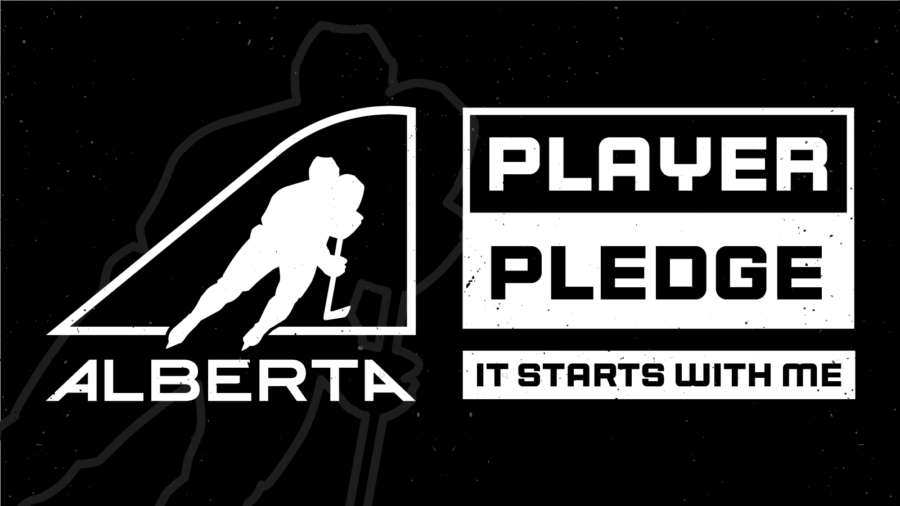 Hockey Alberta introducing the Player Pledge during Provincial Championships